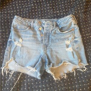 Light Blue Distressed Denim Women’s Shorts